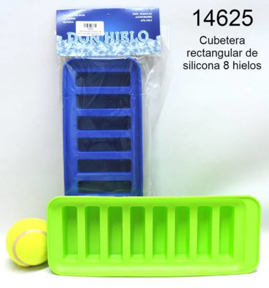 Imagen de CUBETERA RECTANGULAR  DE SILICONA 8 HIELOS 11.25